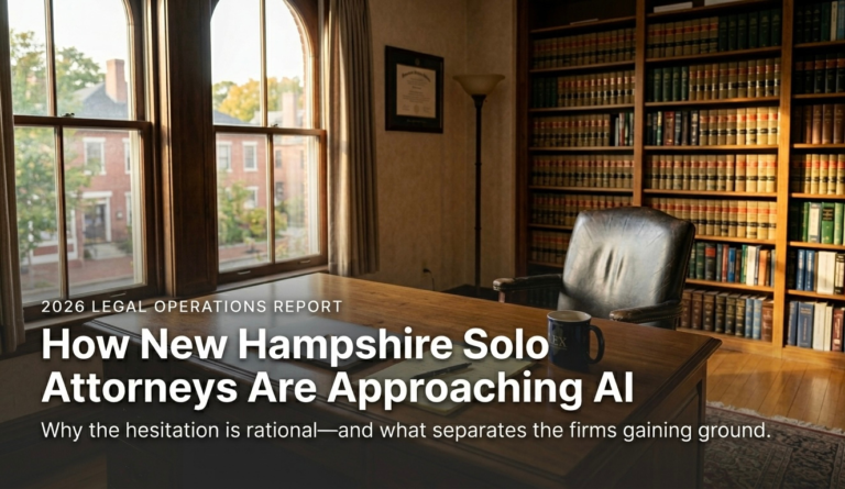 New Hampshire solo attorneys AI legal operations report guide cover
